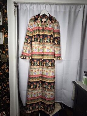 Vintage Route One 70's Mod Duster Maxi Jacket Women's Size S/M Long Coat